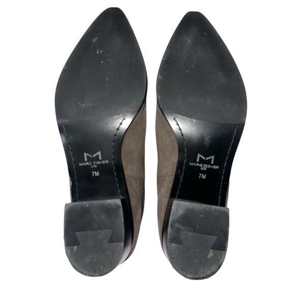 Marc Fisher Dark Gray Suede Yolli Bootie - Picture 8 of 9